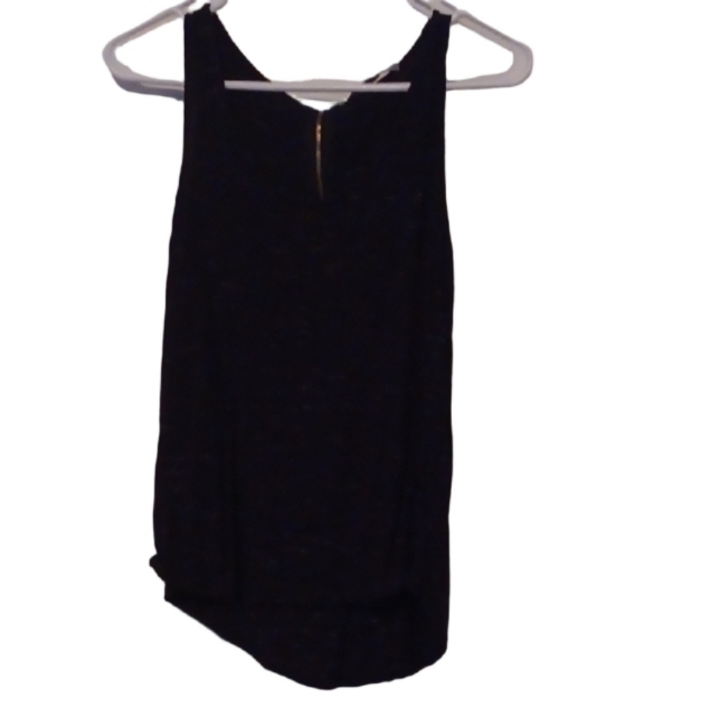 -- Olivia Moon Black Sleeveless Top Zipper In The Back Women's Size Small